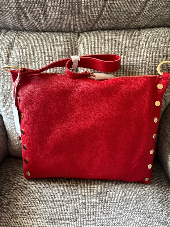 Hammitt Handbags - NWT Hammitt Kyle Large Chili Red Pebbled Leather Brushed Gold Shoulder Bag